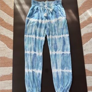Bella Dahl Smocked Waist Tie-Dye Joggers - XS